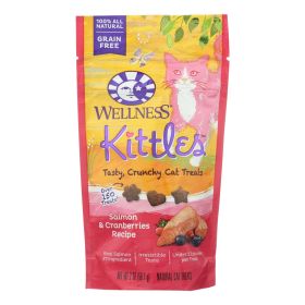 Wellness Pet Products - Cat Treat Kittles Slm&crn - Case Of 14 - 2 Oz
