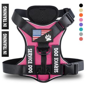 Reflective Breathable Solid Color Polyester Dog Strap (Option: Pieces of red-XL)