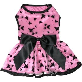 All Aflutter Pink & Black Dress (Option: X-Small)