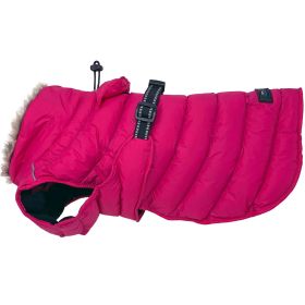 Alpine Extreme Cold Dog Puffer Coat - Waterproof Winter Jacket (Pink Peacock) (Option: Large)