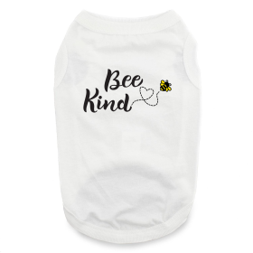 NEW - Bee Kind Dog Shirt - White (Option: X-Small)