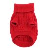 Dog Cable Knit 100% Cotton Sweater - Fiery Red