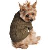 Dog Cable Knit 100% Cotton Sweater - Herb Green