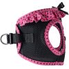 American River Choke-Free Mesh Dog Harness – Hot Pink & Black Polka Dot