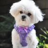 American River Choke-Free Mesh Dog Harness – Paisley Purple Polka Dot
