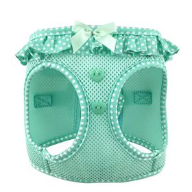 American River Choke-Free Mesh Dog Harness – Teal Polka Dot (Option: X-Large)