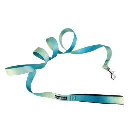 American River Ombre Leash - Aruba Blue (Option: 5/8 inch wide
 x 4 feet long)