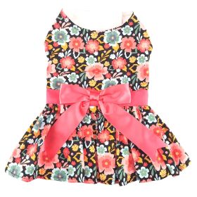 Blooming Blue and Peach Floral Dress (Option: Large)