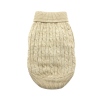Dog Cable Knit 100% Cotton Sweater - Oatmeal
