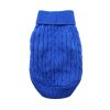 Dog Cable Knit 100% Cotton Sweater - Riverside Blue