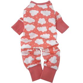 Cuddle Pup Pajamas - Coral and Clouds (Option: Small)