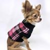 Highline Step-In Fleece Dog Coat – Pink & Black Plaid | Sizes for 3 to 150 lbs