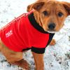 Highline Step-In Fleece Dog Coat – Red & Black Rolling Bones (Sizes for 3 to 150 lbs)