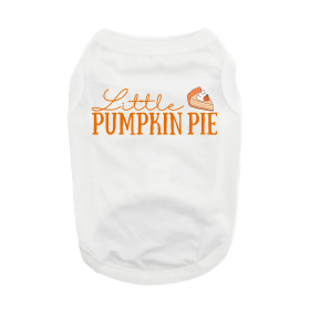 NEW - Little Pumpkin Pie Dog Shirt - White (Option: 3X-Large)
