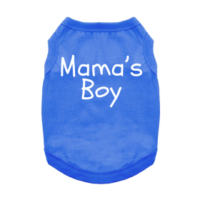 NEW - Mama's Boy Dog Shirt - Blue (Option: Medium)