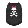 NEW - Pirate Skull with Pink Bow Dog Shirt - Jet Black