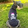 NEW - Pirate Skull with Pink Bow Dog Shirt - Jet Black