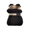 Sherpa-Lined Plaid Dog Harness Coat with Matching Leash – Brown & White