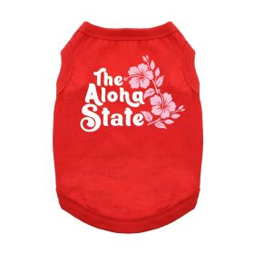 NEW - The Aloha State Dog Shirt - Red (Option: Small)