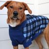 Highline Step-In Fleece Dog Coat – Blue Plaid | Sizes for 3 to 150 lbs