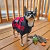 Highline Step-In Fleece Dog Coat – Red & Black Plaid | Sizes for 3 to 150 lbs