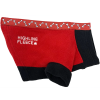 Highline Step-In Fleece Dog Coat – Red & Black Rolling Bones (Sizes for 3 to 150 lbs)