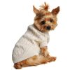 Dog Cable Knit 100% Cotton Sweater - Oatmeal