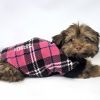 Highline Step-In Fleece Dog Coat – Pink & Black Plaid | Sizes for 3 to 150 lbs