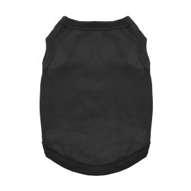 100% Cotton Dog Tanks - Jet Black (Option: Large)