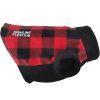 Highline Step-In Fleece Dog Coat – Red & Black Plaid | Sizes for 3 to 150 lbs