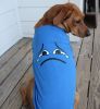 NEW - Sad Face Dog Shirt - Nautical Blue