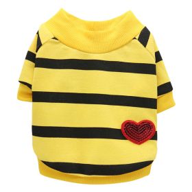 Jarre Aero Bull Pug Puppy Clothes Teddy Milk Cat Pet Spring And Summer Thin Small Dog Puppy (Option: Yellow-M)